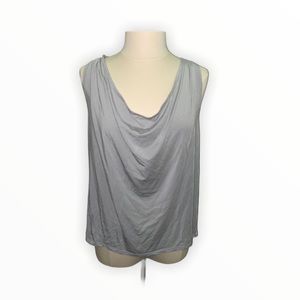 Fabletics draped grey tank top size medium